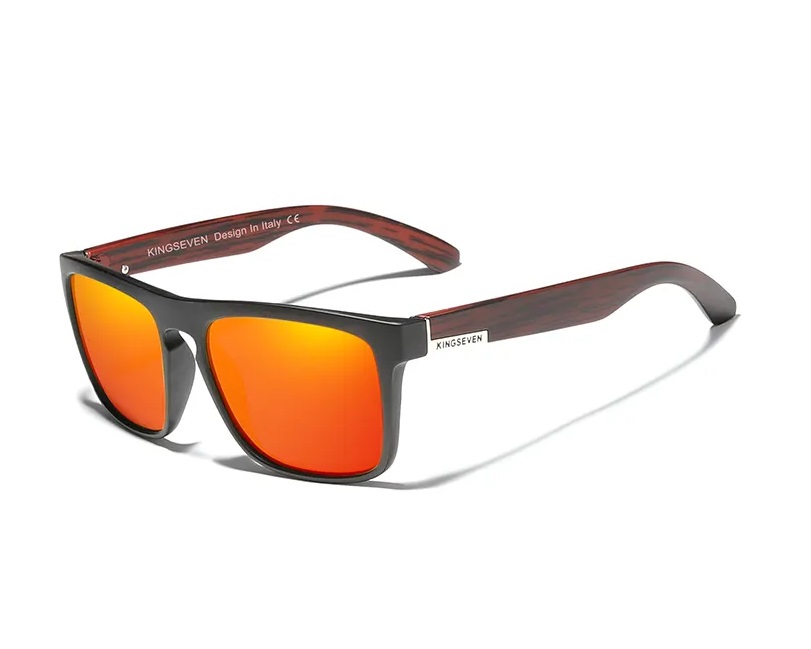 KINGSEVEN TR90 Frame Mirror Lens Original Sunglasses For Men Women Polarized Outdoor Sports Eyewear. 