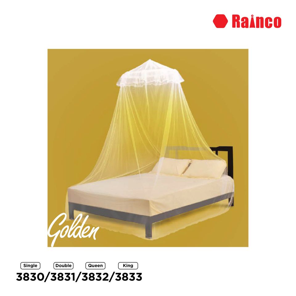 Mosquito Net Rainco Double Bed Golden
