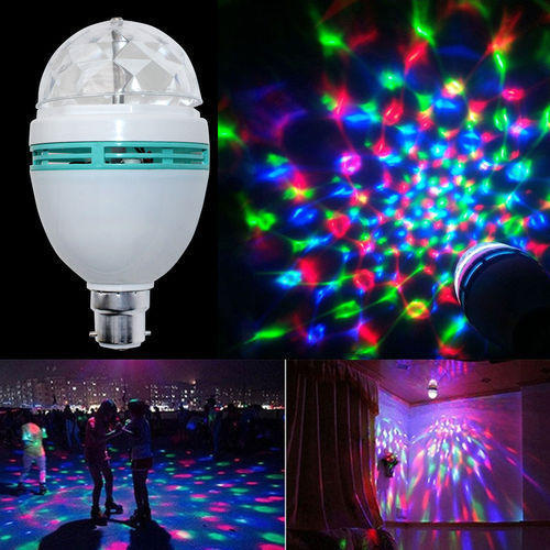 RGB Led Bulbs Mini (lbm) Party Light Dance Party Lamps 3W Auto Rotating DJ Stage Disco Christmas Lighting Color Bulb. 