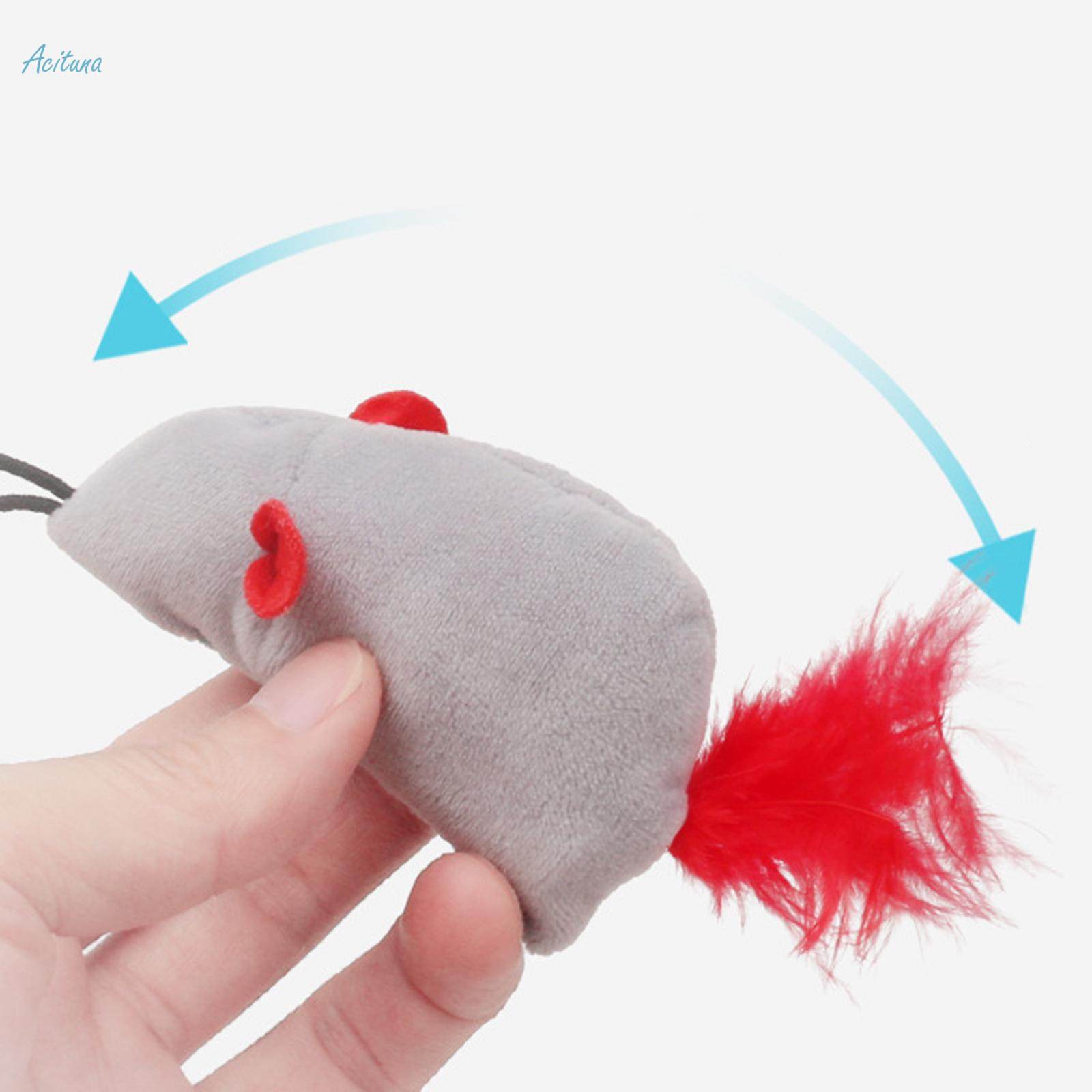 Pet Kitten Cats Mice Toys Hanging Door Cat Plush Toy for Kittens Kitty. 