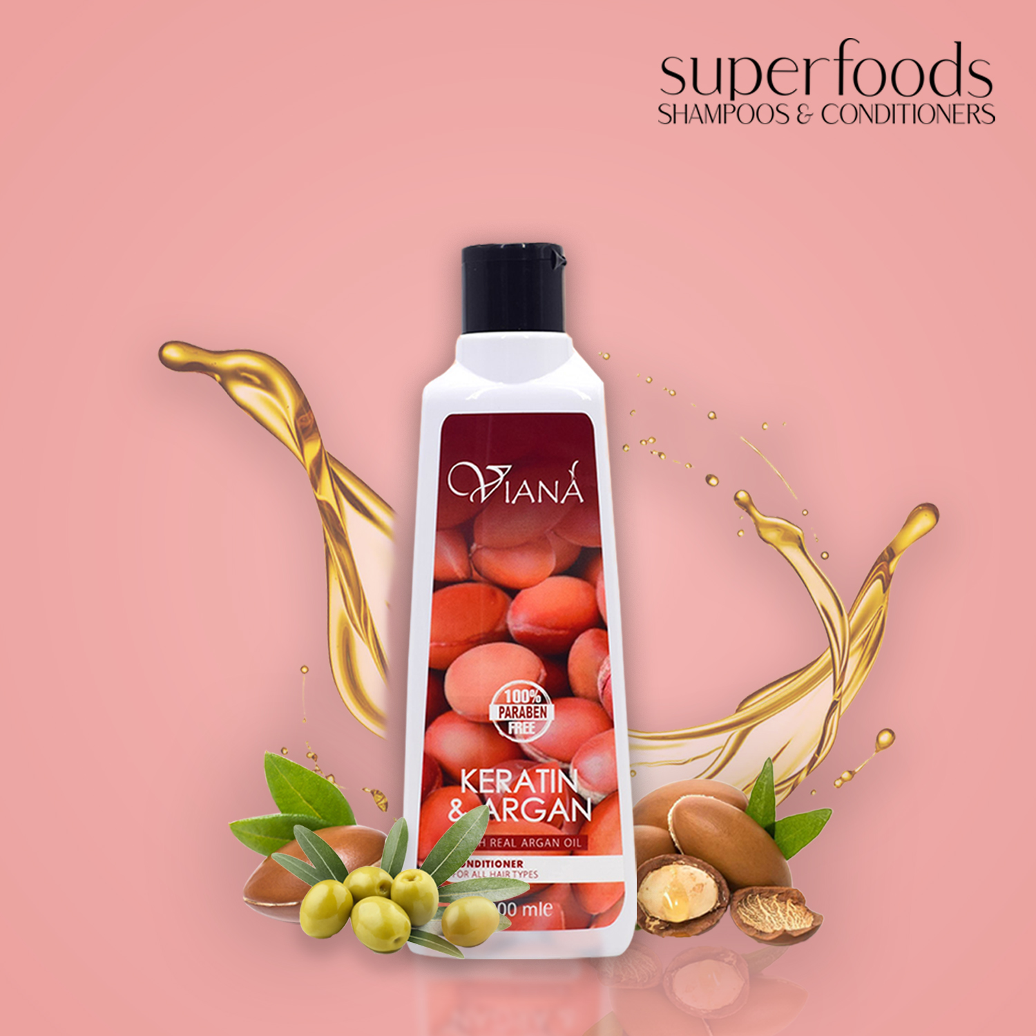 Viana Conditioner - Keratin & Argan 212ml