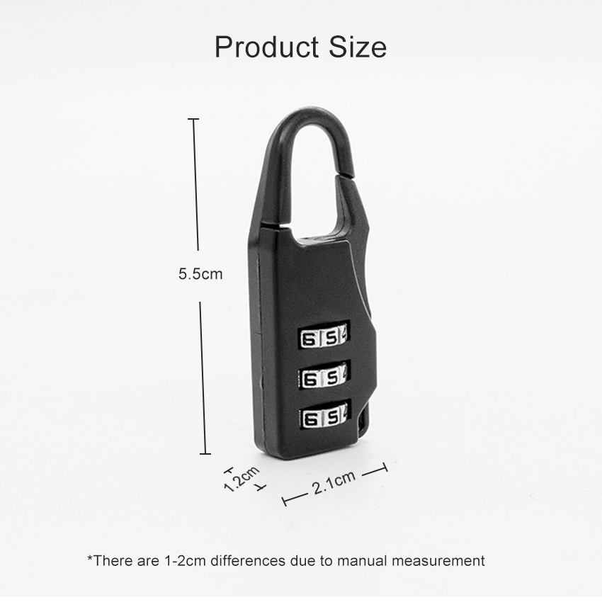 LouisWill Coded Lock Bag Luggage Travel Anti-theft Security Digit Code Lock Password Lock Anti-rusting Waterproof Lock. 