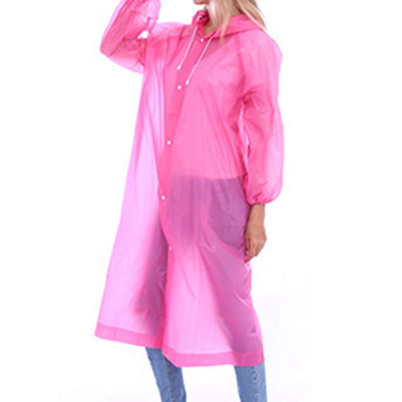pink transparent raincoat