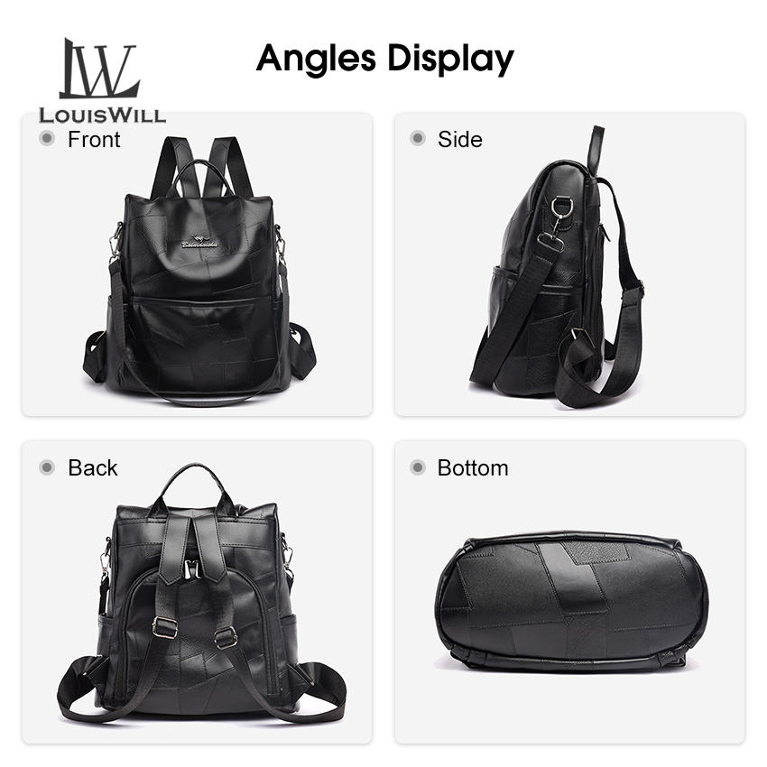 LouisWill Women’s Backpack Shoulder Bag Korean School Backpacks Fashionable Ladies Backpack Casual Simple Student Bags Laptop Backpacks Lightweight Anti-theft Backpacks For Girls Teens Women Fashion. 