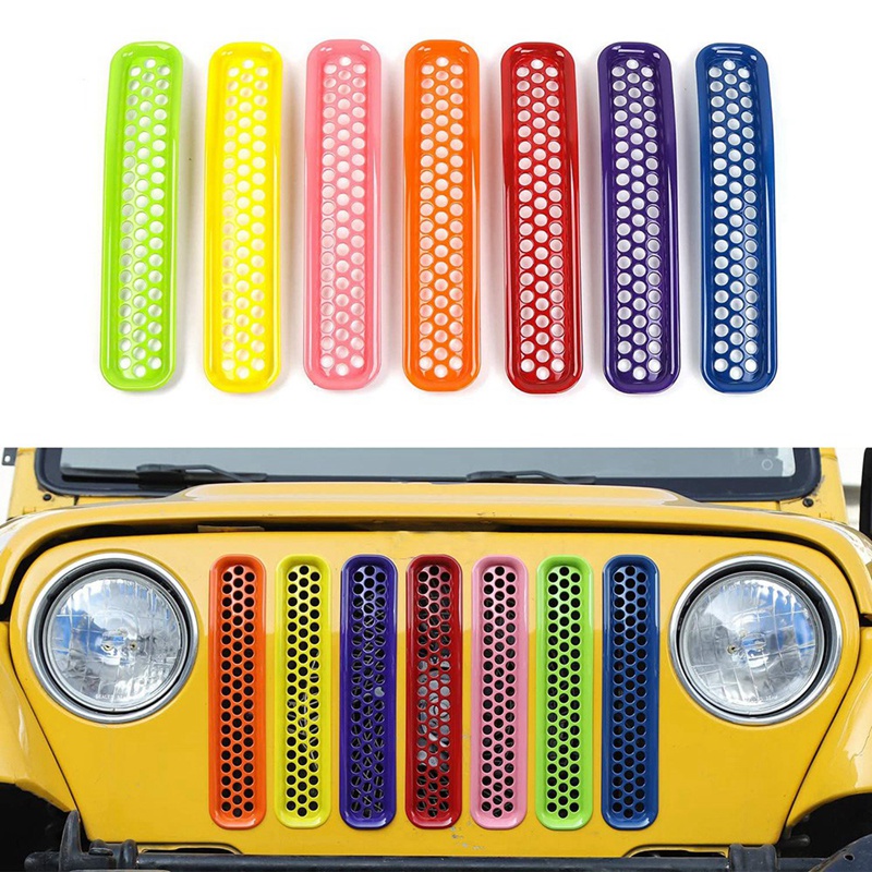 Front Grill Honeycomb Mesh Inserts Clip-in Grille Guard for Jeep Wrangler TJ  & Unlimited 1997-2006 Colorful: Buy Online at Best Prices in SriLanka |  
