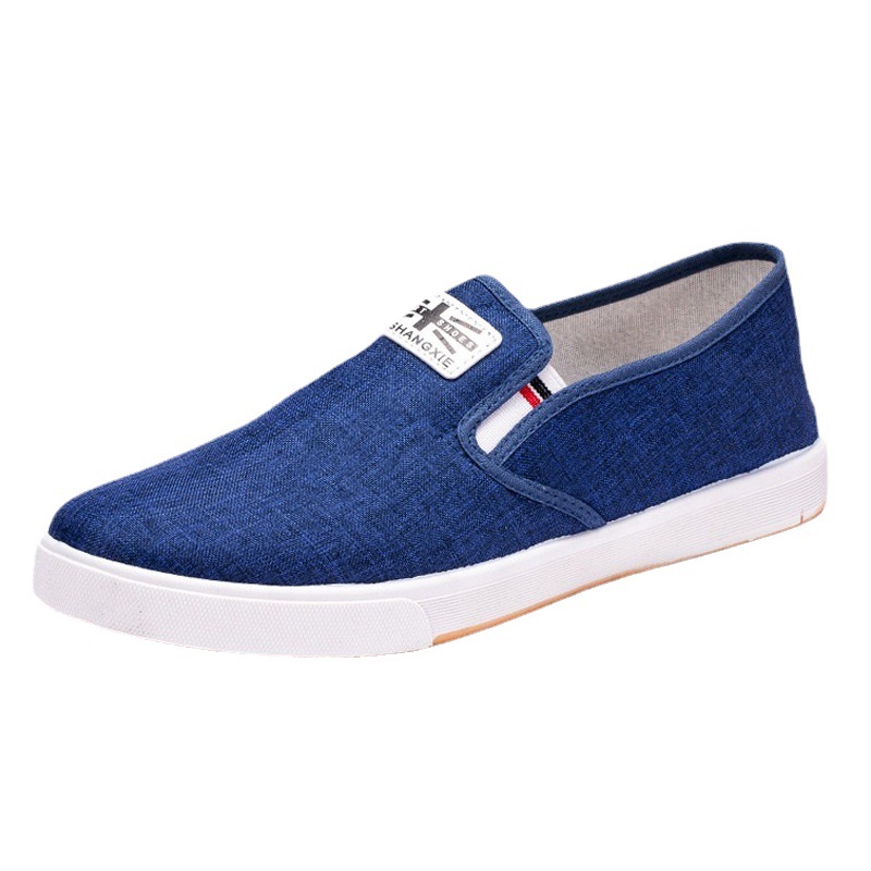 【ALLGOOD】Denim canvas shoes, men's trend running shoes, spring new casual sports shoes, men's. 