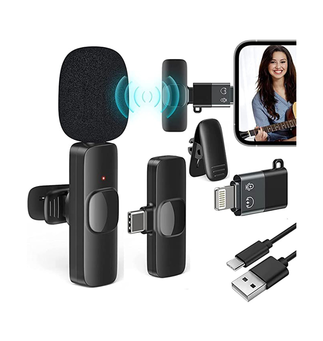 Wireless Microphone K8 (with Lightening and Type C converter) Daraz.lk