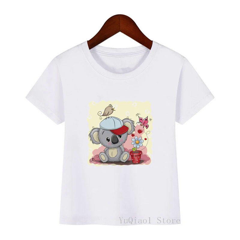 Cute cartoon panda/unicorn print kids clothes lovely boy girl T-shirt top summer white camisetas Child T shirt tee casual tshirt. 