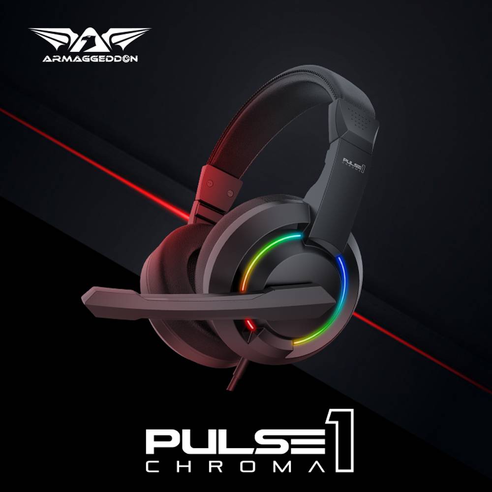 ARMAGGEDDON PULSE 1 CHROMA GAMING STEREO WIRED HEADPHONE WITH MIC | MOBILE GAMING. 
