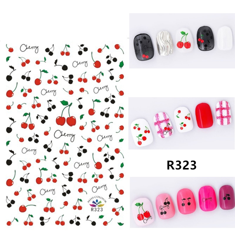 【Hannah Martin Official Store】Self-adhesive 3D Stickers Nails Lemon Pineapple Fruit Nail Decorations Small Fashion Stickers Women Girl Nail Foils. 