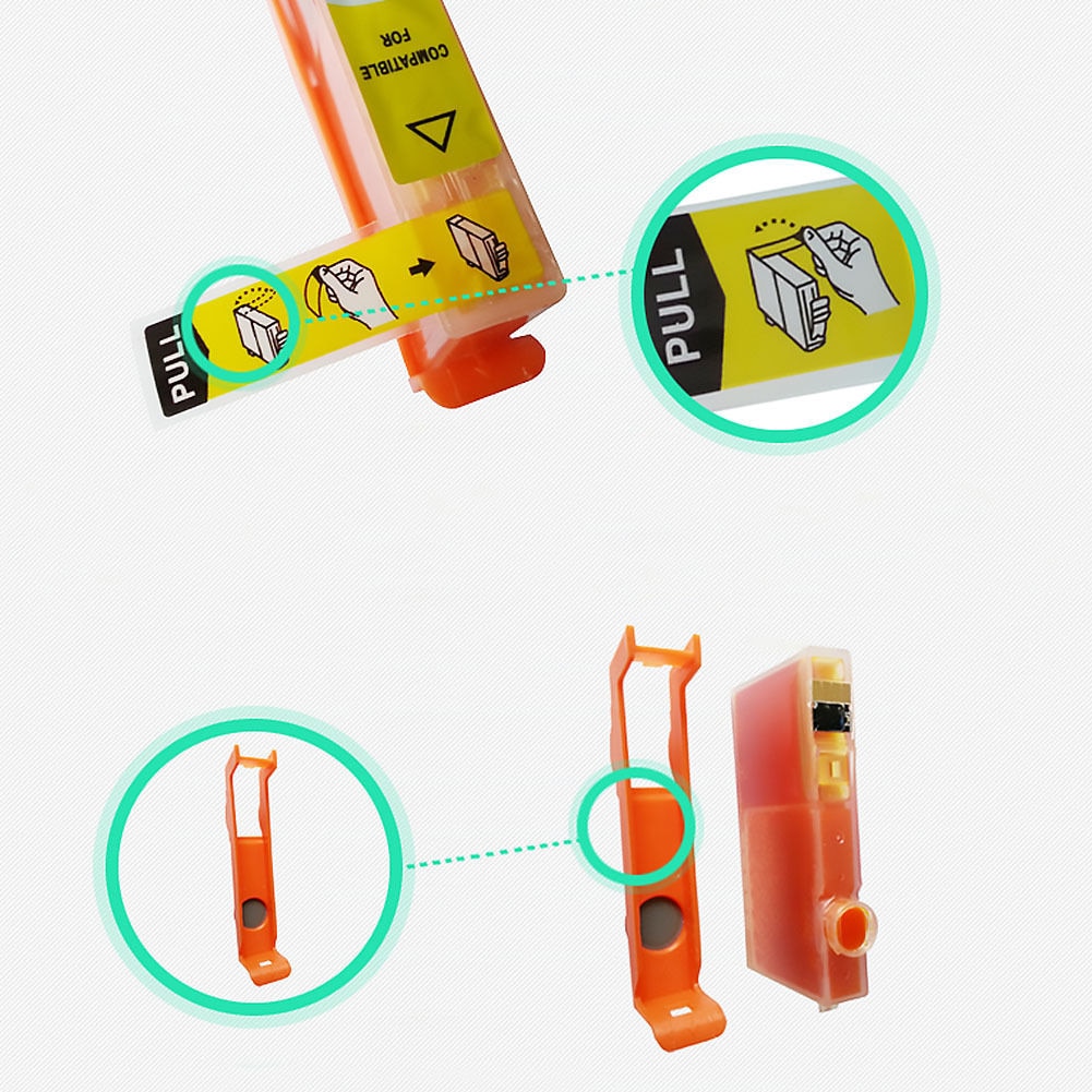 4Pcs Compatible Ink Cartridges for HP 655 Deskjet 3525 4615 4625 5525 6520 6525. 