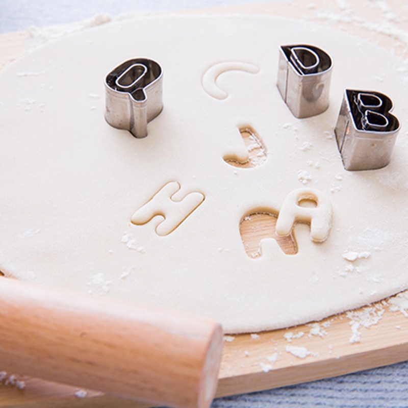 Stainless Steel Alphabet Letter Cookie Cutters Mold Biscuit Number Cutter Set Cake Decorating Moulds Fondant Cutter Set. 