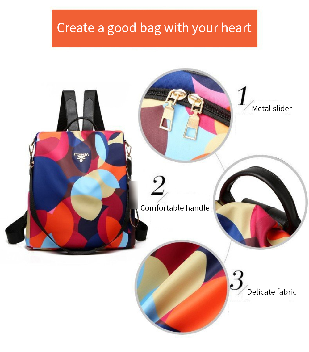 New Fashion Multifunctional Anti-theft Backpacks Oxford Cloth