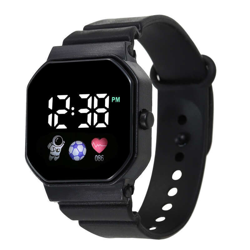 LED Large Screen Sports Fashionable And Simple Square Astronaut Watch, High-value Student Electronic Watch_voghion.com