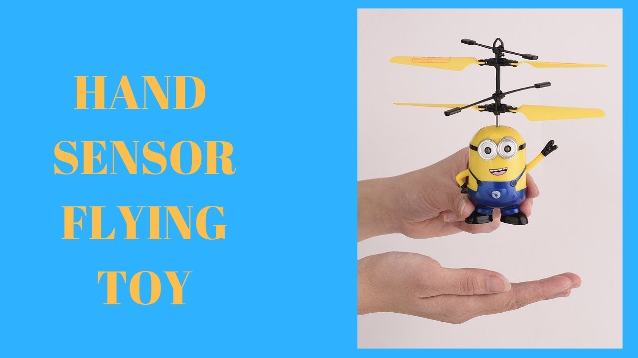Minions, Bumblebee, Smile Flying Drone Infrared Hand Sensor Helicopter Induction Drones Toys. 