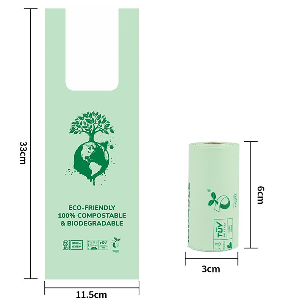 SF Degradable Corn Starch PLA Biodegradable Pet Garbage Bag Compostable Outdoor Clean Box Waste Bag Vest Style Cat Dog Poop Trash Bags Outdoor Pets Pick up Tools Pet Accessories. 
