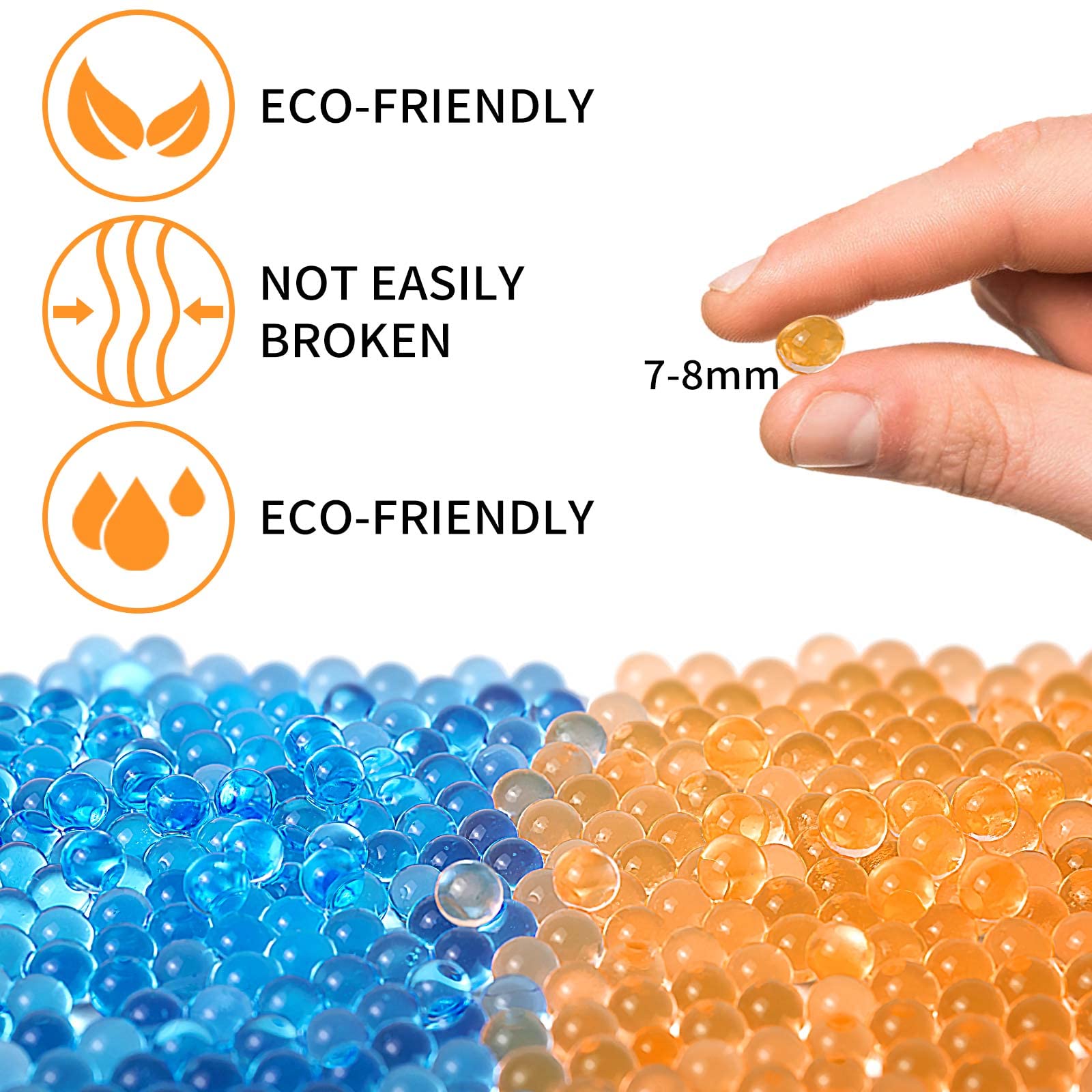 700+ Water Balls Beads Gel Splatter Ball Blaster Bullets Ammo (7-8 mm) - Non Toxic Gel Blaster Gellets Refill Ammo by ZinZen. 