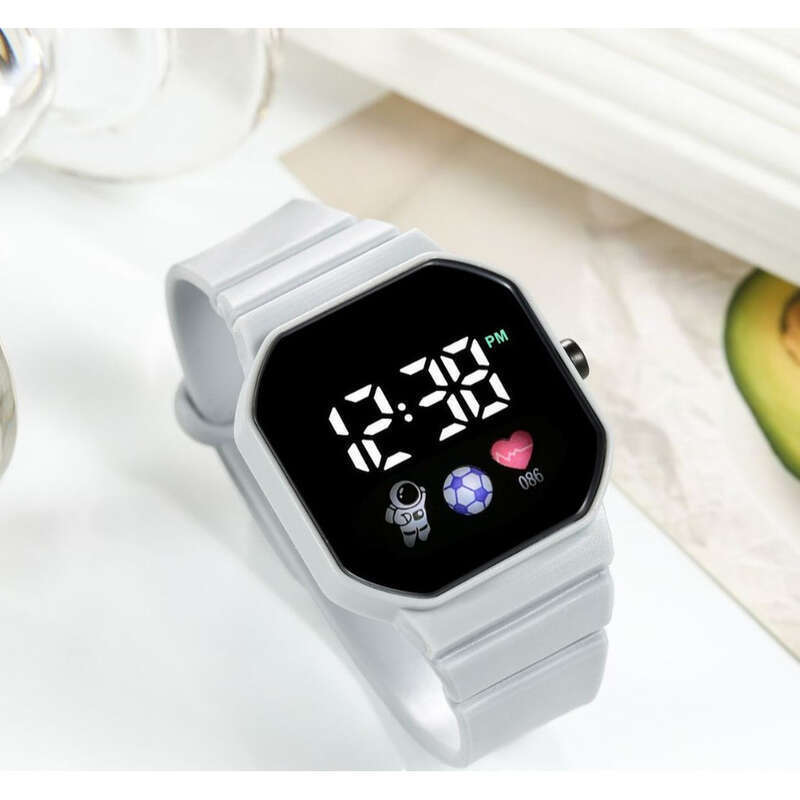 LED Large Screen Sports Fashionable And Simple Square Astronaut Watch, High-value Student Electronic Watch_voghion.com