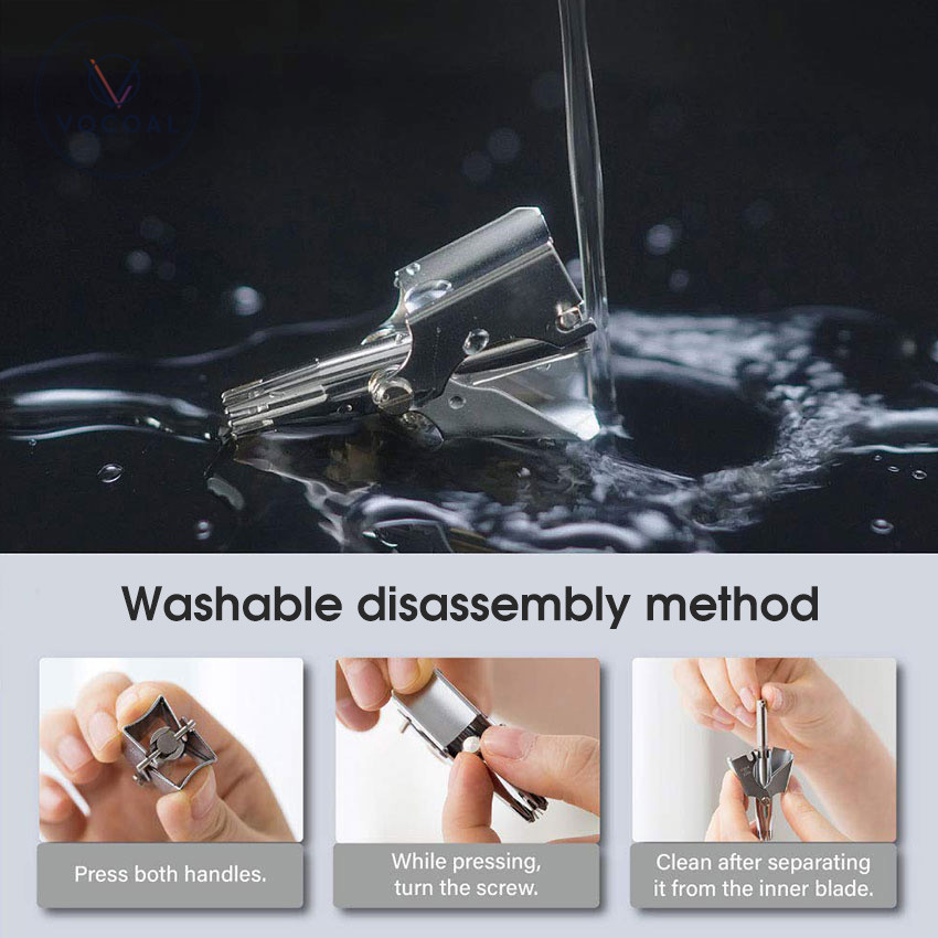 Vocoal Nose Hair Trimmers Personal Care Nasal Hair Groomers Ear Hair Razor Manual Cutter Nasal Shaver For Man Convenient Mini Portable Nose Hair Clipper Washable. 