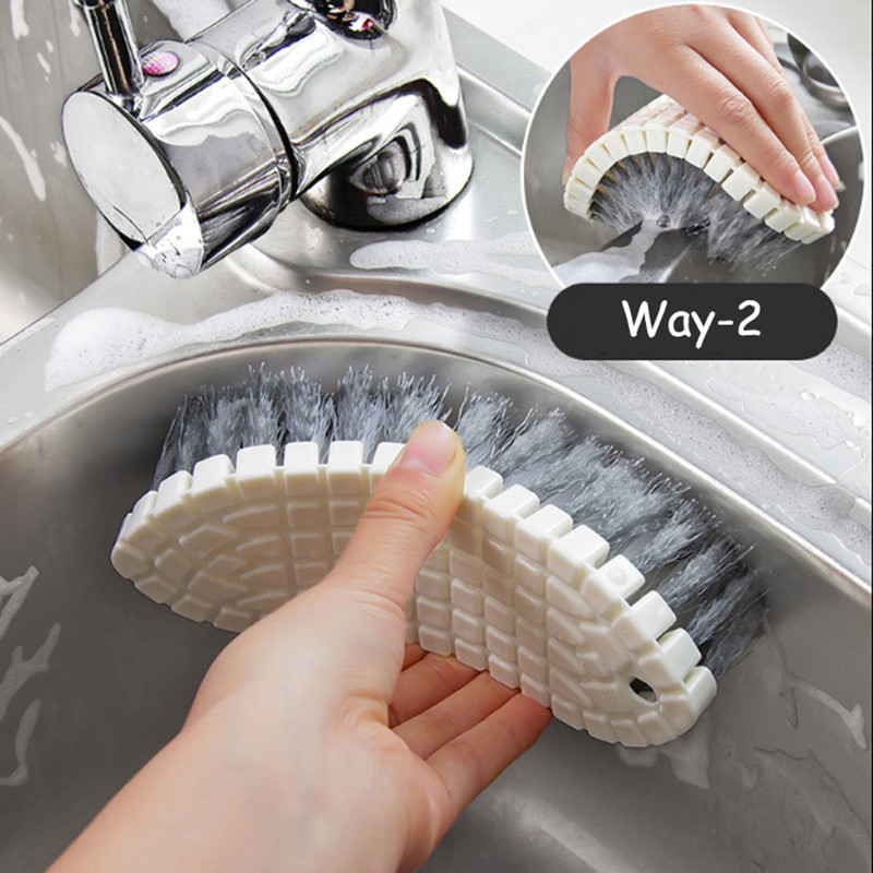 1PCS-Kitchen Cooktop Cleaning Brush Bendable Bathtub Sink Tile Brush Multipurpose Home Kitchen Bathroom Cleaner Tools. 