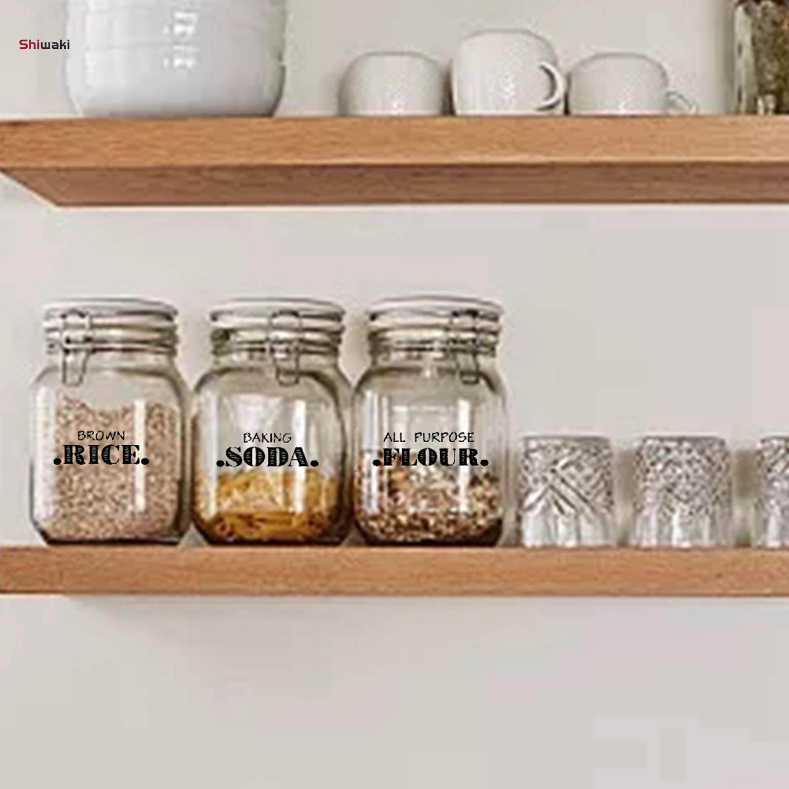 Pantry Label Stickers Waterproof Food Stickers for Kitchen Organization and Storage. 
