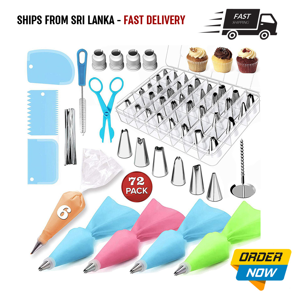 72 Pieces per Set Cake Decorating Kit Supplies Set Tools Piping Tips