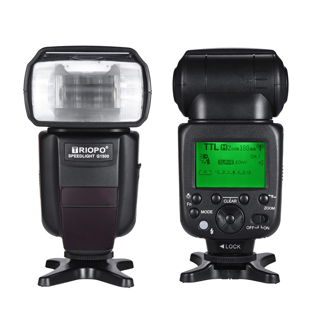 TRIOPO G1500 2.4G HSS 1/8000s GN58 TTL Wireless Master lave Flash peedlite + Trigger for ony A77II A7RII A7R A58 A99 ILCE600L. 