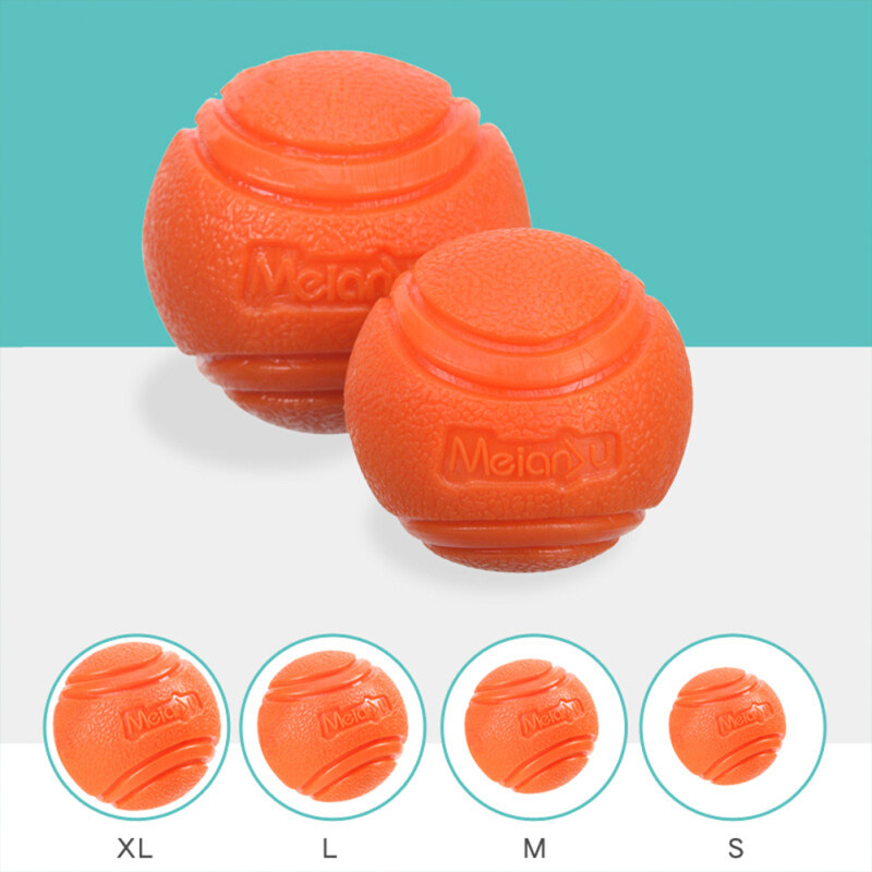 Pet Dog Bouncy Ball Bite-resistant Rubber Toy Dog Chew Toys Outdoor Throwing Training For Dogs. 