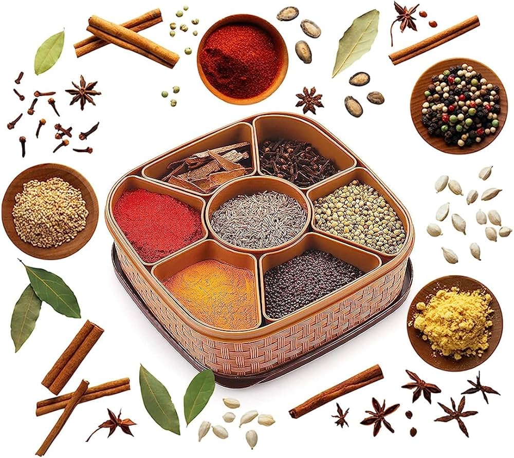 Plastic Round Masala Dabba with Multiple Compartments | Daraz.lk