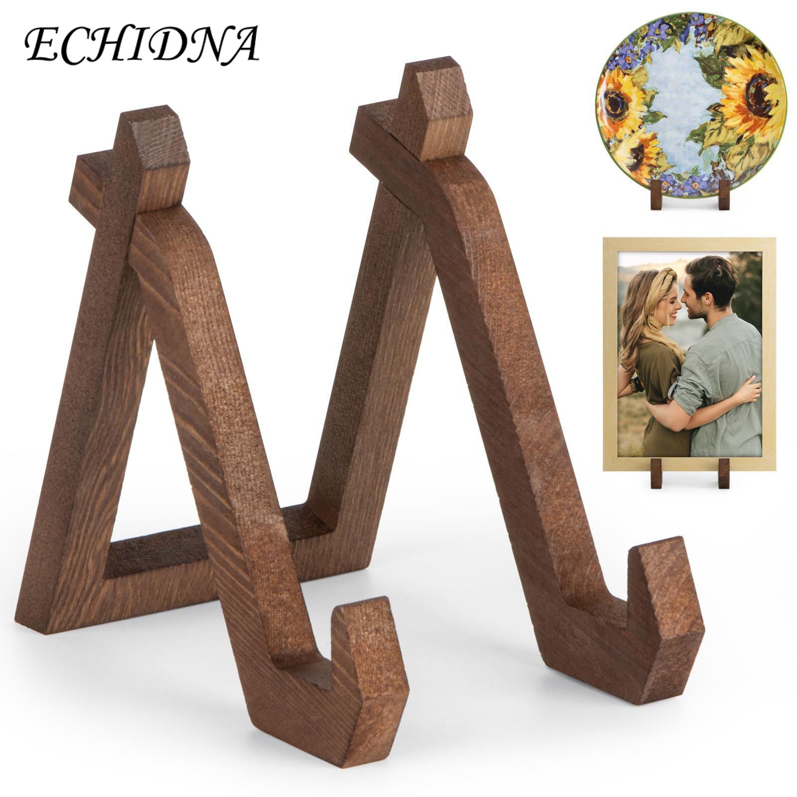 Vintage Wooden Display Rack Wooden Plate Holder Display Stand for Home Office Decor Anti-skid Tea Cake Dish Rack Vintage Style Plate Holder. 