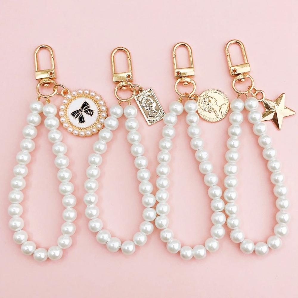 Mobile Phone Chain Pendant Keychain Mobile Phone Case Pearl Pendant DIY Pearl Pendant Pearl Pendant