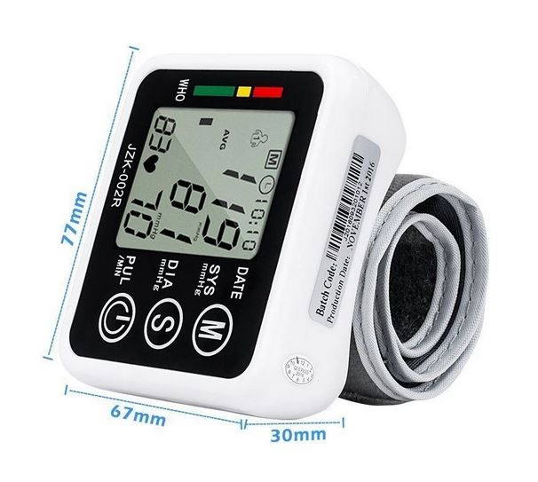Wrist Blood Pressure Monitor JZIKI with voice. 