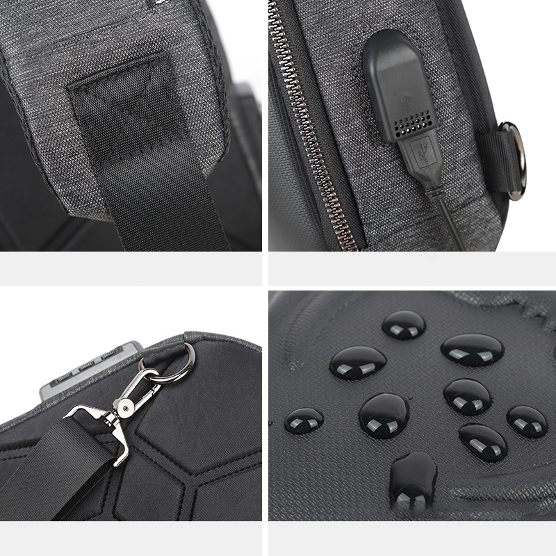 KankongAgu Running Chest Bag for Men USB Charging Fashion Streetwear Sling Pack Crossbody Motor Cycling Backpack for College Student Unisex. 