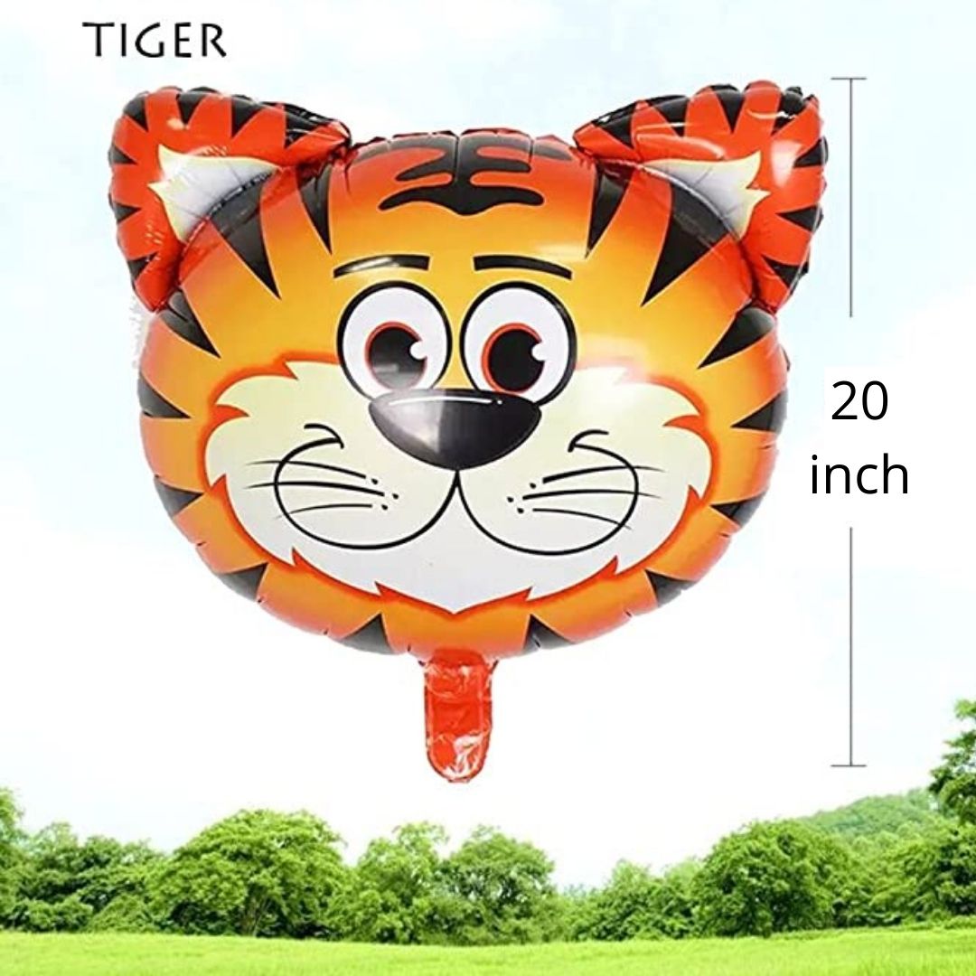 Jungle Animals Foil Balloons, Jungle Birthday Party, Various Sizes, Reusable and Self Sealing. 