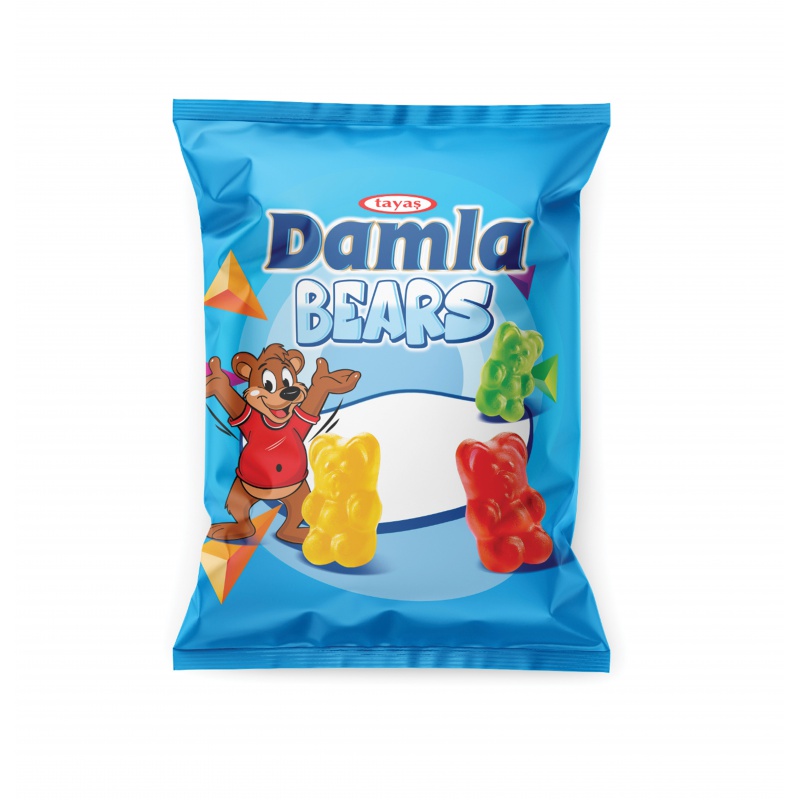 Damla BEARS Jujubes Marshmallows Sweets Sugar 80g Gummy Bear Sour Candy Super Kids Love It Children Birthday Party