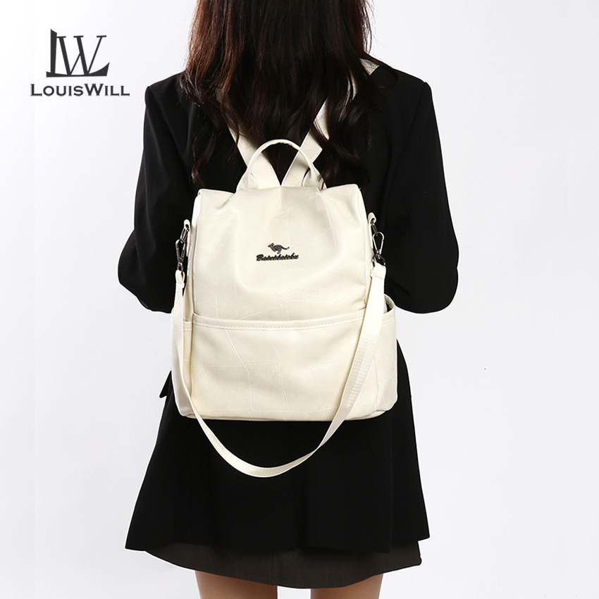 LouisWill Women’s Backpack Shoulder Bag Korean School Backpacks Fashionable Ladies Backpack Casual Simple Student Bags Laptop Backpacks Lightweight Anti-theft Backpacks For Girls Teens Women Fashion. 
