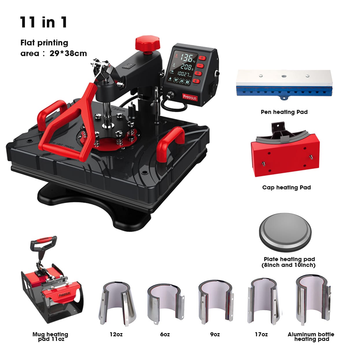 11 in 1 Combo Heat Press Machine High Quality P8001V11 Daraz.lk