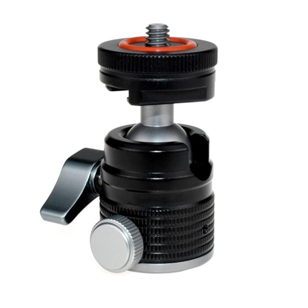 Mini Ball Head Tripod Head with Universal 3/8 Inch Screw Mounts for DSLR Cameras Flash Tripod Monopod Fill Light Easy to Use