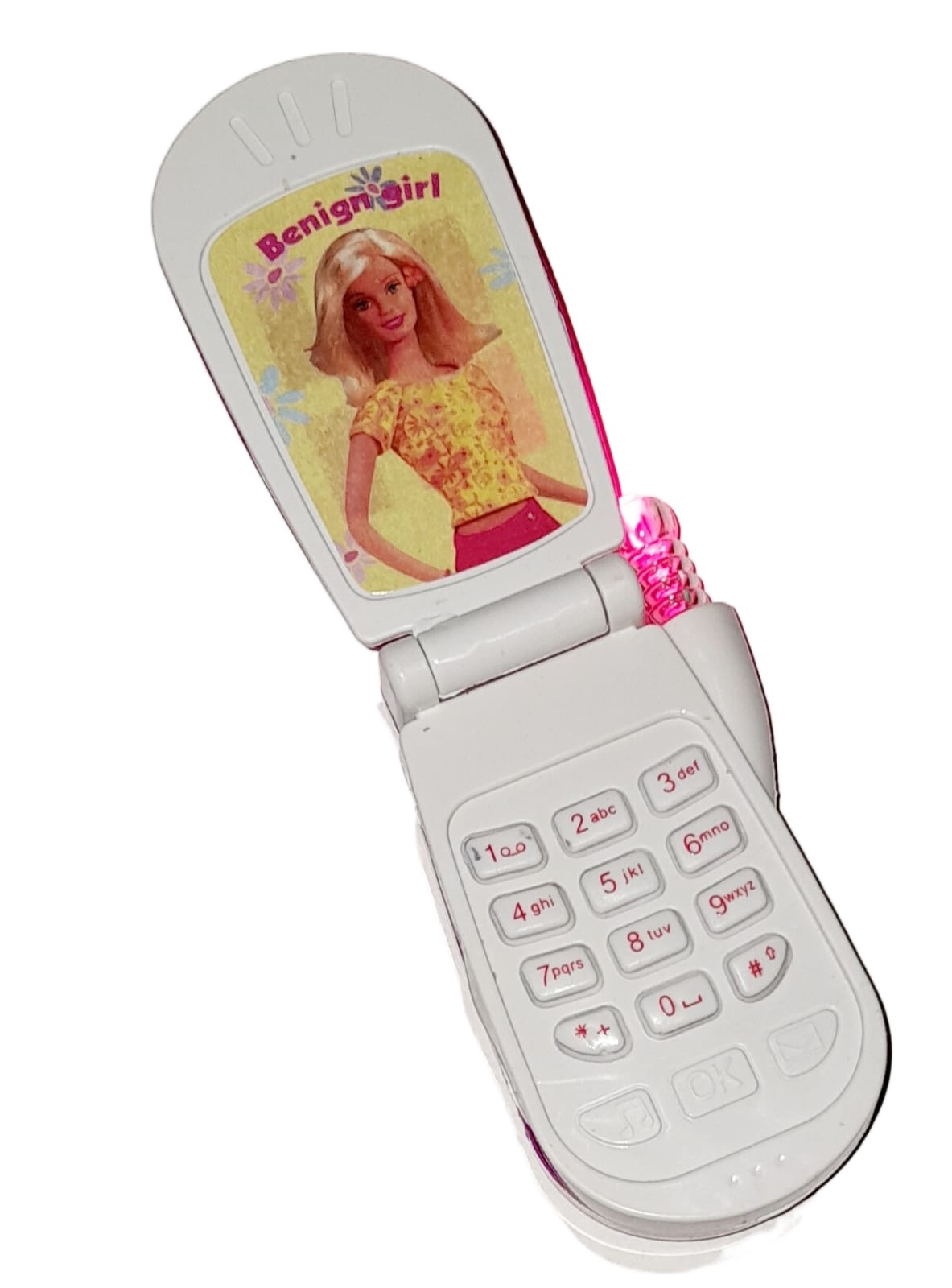 Happy girl mobile phone for kids . 