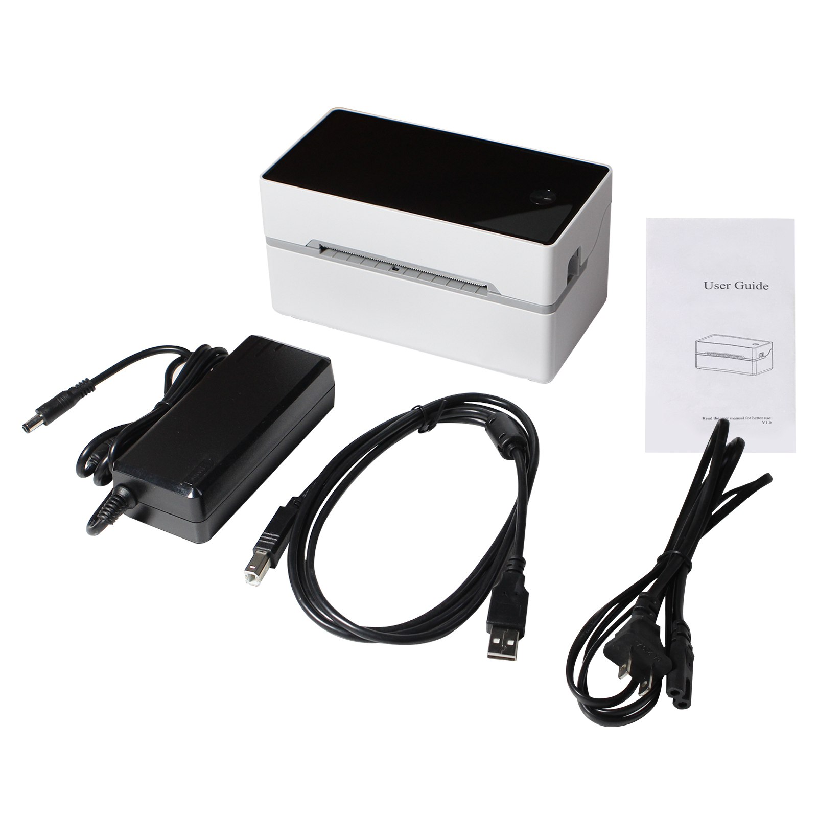 HXSJ Desktop Shipping Label Printer High Speed Usb + B-T Direct Thermal Printer Label Maker Sticker 40-80Mm Paper Width For Shipping Postage Barcodes Labels Printing Compatible With Amazon Ebay Shopify Fedex Usps Etsy. 