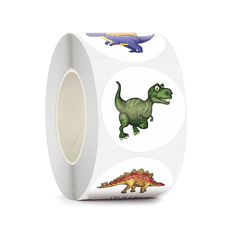 500Pcs/Roll Cute Dinosaur Pattern Reward Encouragement Sticker Roll For Kids GJCUTE. 