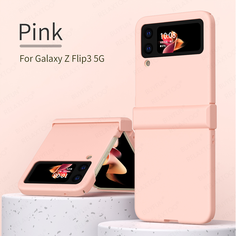 For Samsung Galaxy Z Flip4 5G Case Ultra Thin Matte Macaron One-piece Shockproof Rigid Phone Case Folding Flip Protective Back Cover Samsung Z Flip 4 5G Z Flip4. 