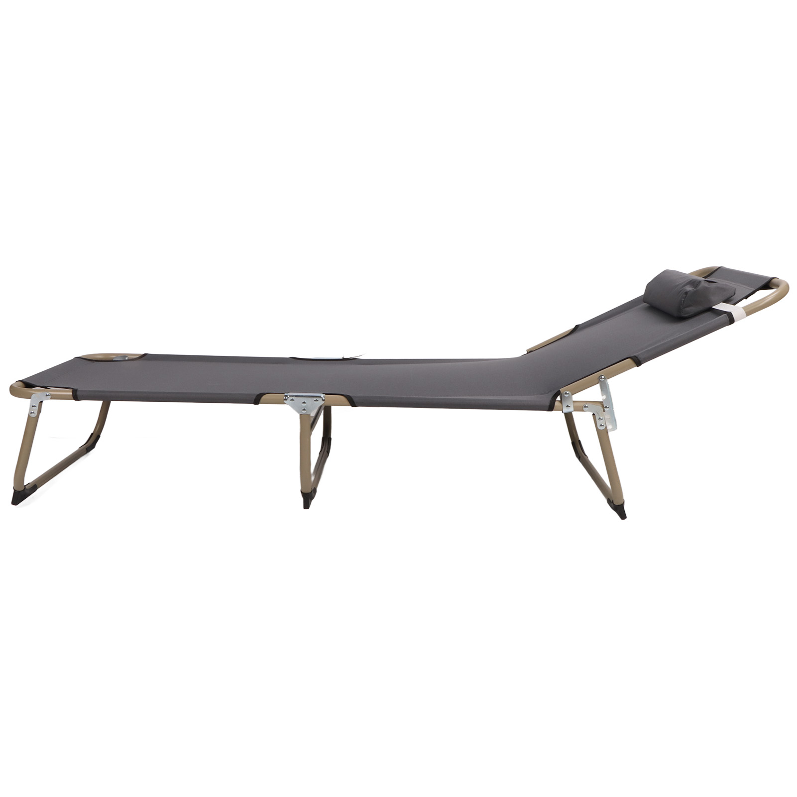 Adjustable 4 Position Portable Folding Camping Cot High Strength Adjustable Sitting Backrest Portable Folding Camping Cot with Pillow for Camping for Beach. 
