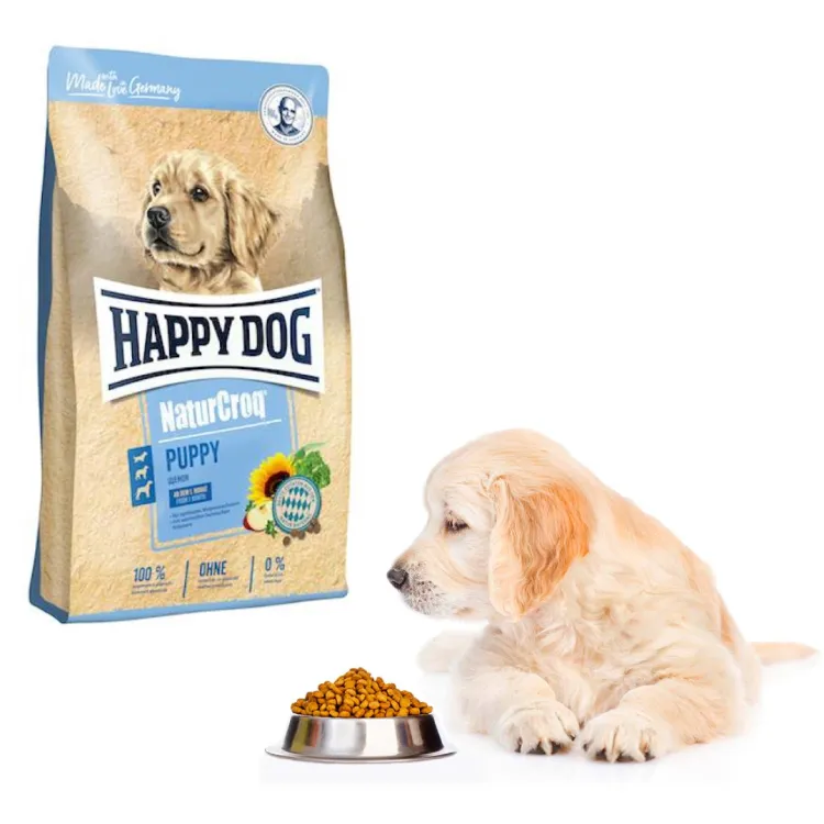 Happy dog puppy outlet food