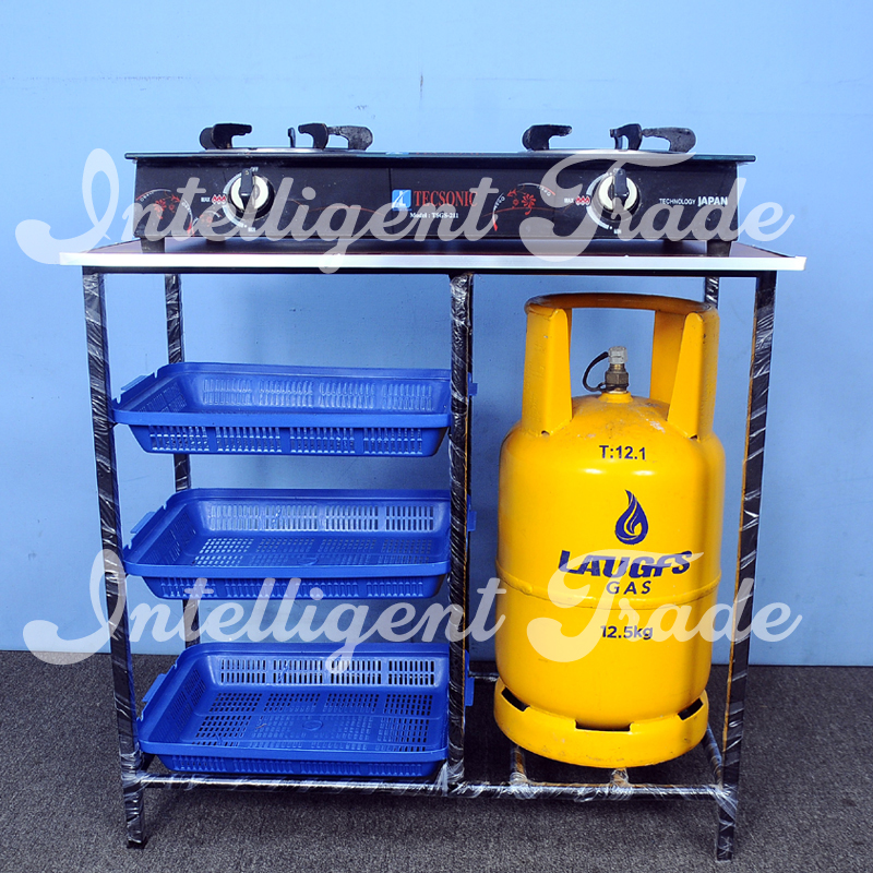 Stove Gas Cylinder Rack Stand, Heavy-Duty Portable Base for Home Kitchen Use Stable and Durable Design. 