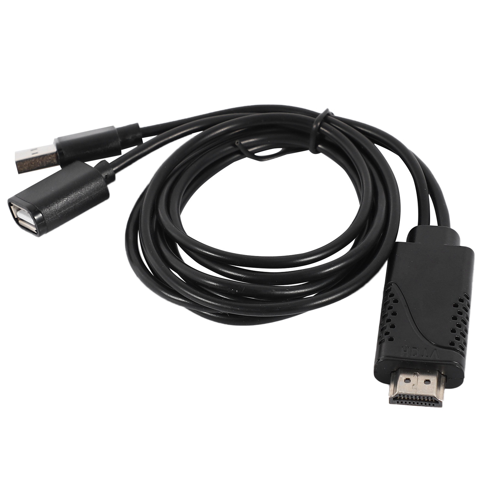 2X USB Female to HDMI Male HDTV Adapter Cable for iPhone 7/7Plus/6S 6 Plus. 