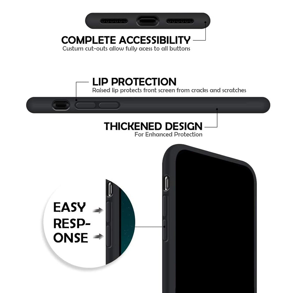 Liquid Silicone Soft Cover For Huawei Honor 10 Shockproof Phone Case. 