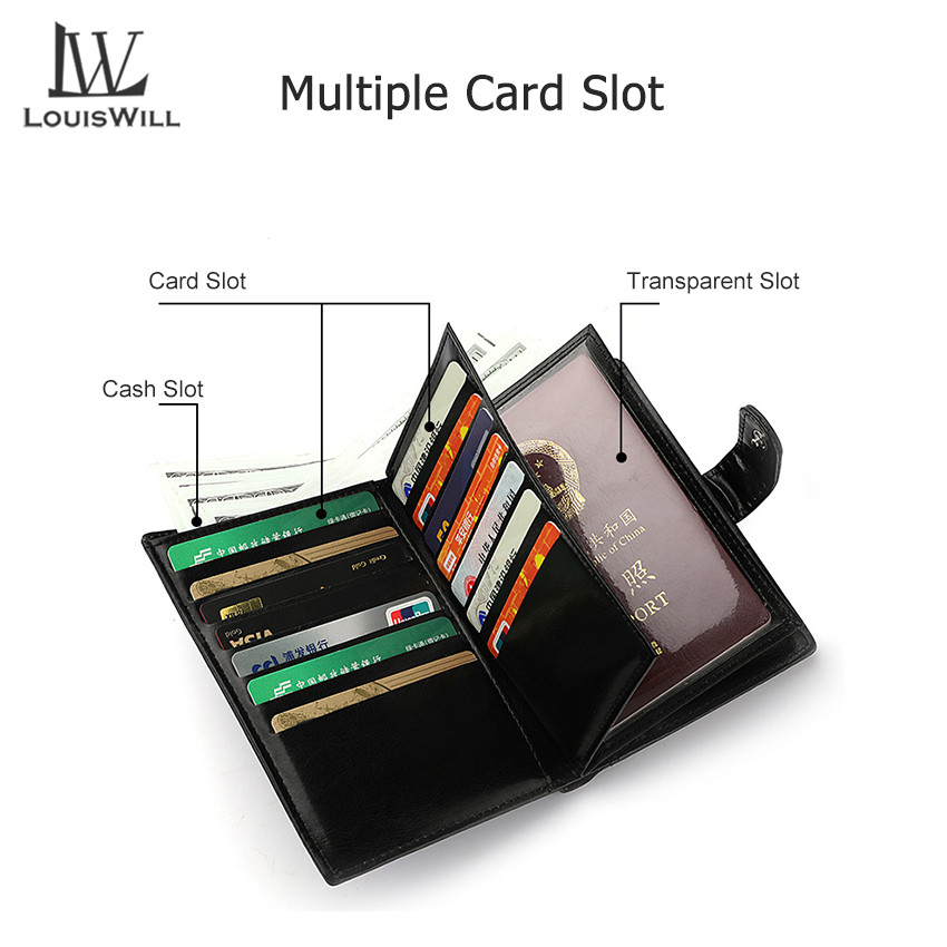 LouisWill Mini Card Holder Business Card Organizer Credit Cards Holder Large Capacity Wallet ID Card Case Slot Clip Purse Money Pouch. 