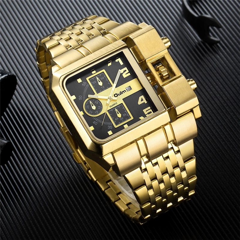 OULM brand fashionable business luxury waterproof quartz men's watch. 