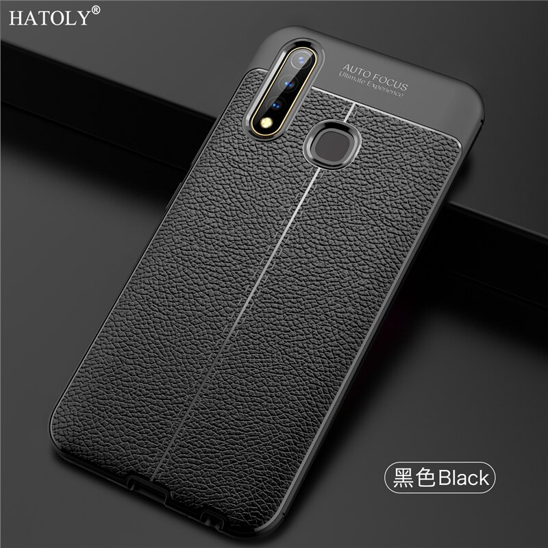 vivo y19 back cover leather